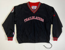 Load image into Gallery viewer, Men’s Pre-Owned Black Champion Portland Trailblazers V-Neck Pullover Jacket, Size Large
