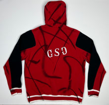 Load image into Gallery viewer, Men’s Pre-Owned Custom Painted “GSG” Red Nike Air Jordan Jumpman Snap Up Hoodie, Size XL
