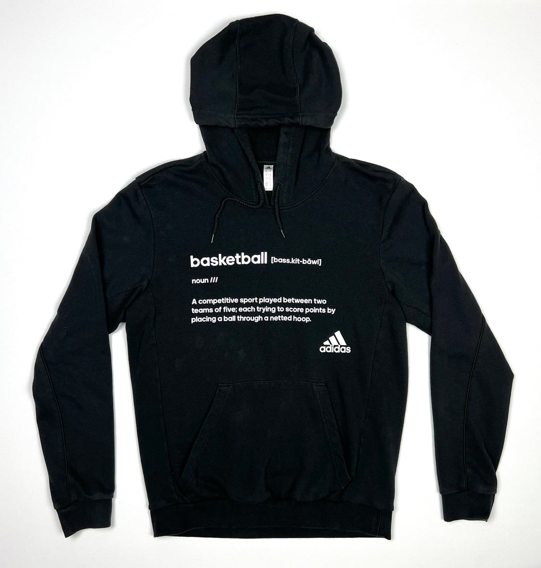 Men’s Black Pre-Owned adidas Basketball Definition Hoodie, Size Small