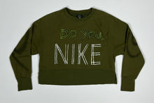 Load image into Gallery viewer, Women’s Pre-Owned Green Nike Custom Painted Cropped Crew Neck, Size XS
