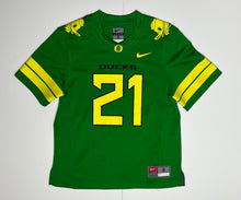 Load image into Gallery viewer, Youth Pre-Owned Green Nike Football Jersey #21, Size Youth Small (see measurements)
