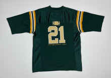 Load image into Gallery viewer, Youth Green Pre-Owned NFL Green Bay Packers “1921” Short Sleeve Jersey Style Shirt With Patches, Size Youth Large (14/16)
