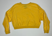 Load image into Gallery viewer, Women’s Pre-Owned Yellow Nike Retro Femme Terry Cropped Crewneck, Size Medium
