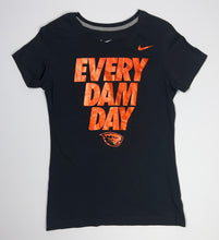 Load image into Gallery viewer, Women’s Pre-Owned Nike Oregon State Beavers Black/Orange “Every Dam Day” Short Sleeve Tee, Size Medium
