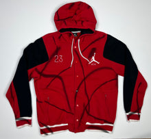 Load image into Gallery viewer, Men’s Pre-Owned Custom Painted “GSG” Red Nike Air Jordan Jumpman Snap Up Hoodie, Size XL
