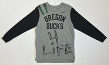 Load image into Gallery viewer, Men’s Pre-Owned Gray/Green Nike University Of Oregon Ducks Football Custom Painted Long Sleeve Shirt, Size Large
