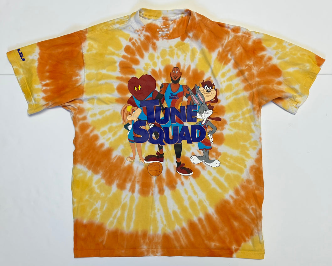 Men’s Pre-Owned Nike Tie Dye “Tune Squad” Space Jam 2 Themed Short Sleeve Tee, Size Medium