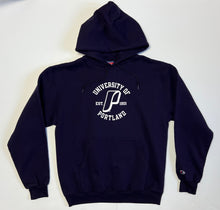 Load image into Gallery viewer, Men’s Pre-Owned Purple Champion University Of Portland Pilots Hoodie, Size Large
