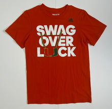 Load image into Gallery viewer, Men’s Pre-Owned adidas Orange University Of Miami Hurricanes “Swag Over Luck” Short Sleeve Tee, Size Small
