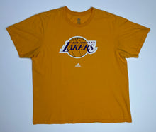 Load image into Gallery viewer, Men’s Pre-Owned adidas Gold Los Angles Lakers Short Sleeve Tee, Size XXL
