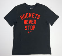 Load image into Gallery viewer, Women’s Pre-Owned Nike Black “Buckets Never Stop” Shirt Sleeve Tee, Size Large
