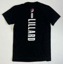 Load image into Gallery viewer, Men’s Pre-Owned Black Fanatics Portland Trailblazers Damian Lillard Short Sleeve Tee, Size Small (see measurements)
