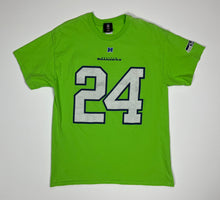 Load image into Gallery viewer, Men’s Green Pre-Owned NFL Seattle Seahawks Marshawn Lynch #24 Short Sleeve Jersey Tee, Size Large
