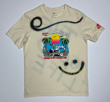 Load image into Gallery viewer, Men’s Pre-Owned Cream Nike Los Angeles Theme Custom Painted Short Sleeve Tee, Size Medium
