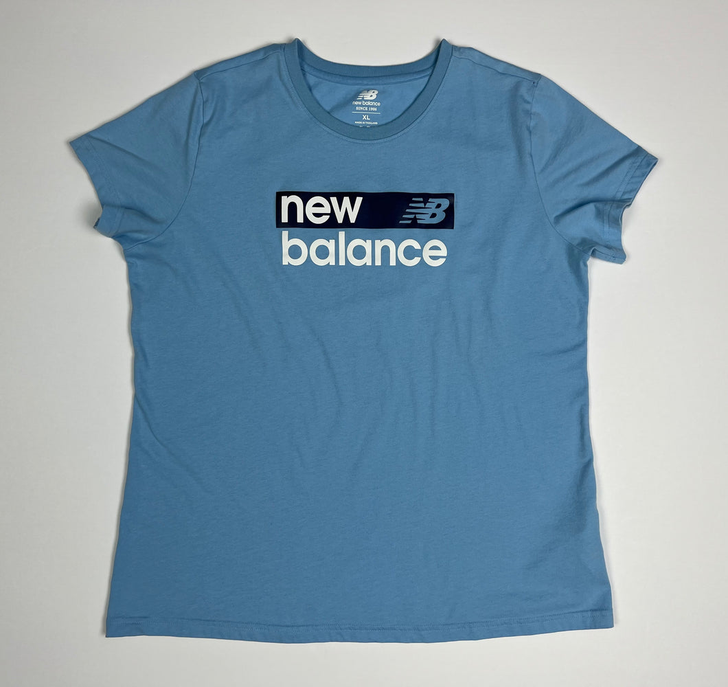 Women’s Pre-Owned Blue New Balance Short Sleeve Tee, Size XL