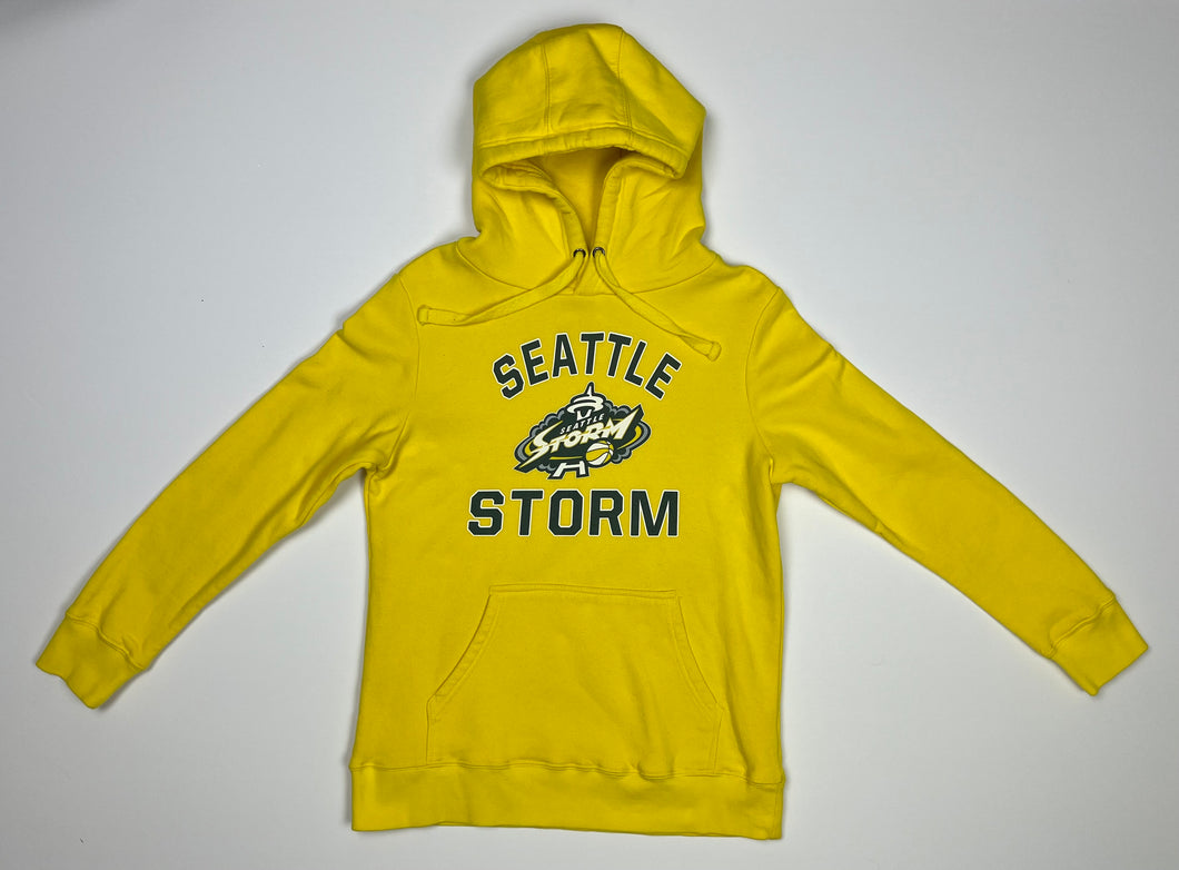 Women’s Pre-Owned Yellow Fanatics WNBA Seattle Storm Hoodie, Size Medium