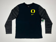 Load image into Gallery viewer, Men’s Black/Printed Sleeve Pre-Owned Nike University Of Oregon Long Sleeve Shirt, Size XL
