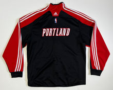 Load image into Gallery viewer, Men’s Pre-Owned Black/Red Portland Trailblazers adidas Full Zip Track Jacket, Size Large
