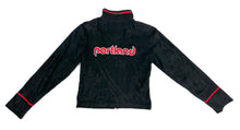 Load image into Gallery viewer, Women’s Pre-Owned Black Sports GIII By Carl Banks Black Hardwood Classic Portland Trailblazers Full Zip Jacket, Size Medium
