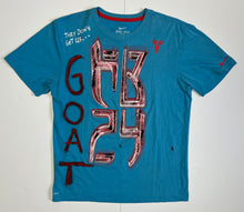 Load image into Gallery viewer, Men’s Pre-Owned Blue Nike Kobe Bryant “KB 24” Custom Painted Short Sleeve Tee, Size Medium
