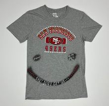 Load image into Gallery viewer, Women’s Pre-Owned Custom Painted Gray NFL San Francisco 49ers Short Sleeve Jersey Tee, Size Small
