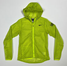 Load image into Gallery viewer, Women’s Neon Yellow Pre-Owned Nike Full Zip Hooded “USA” Lightweight Running Jacket, Size Small
