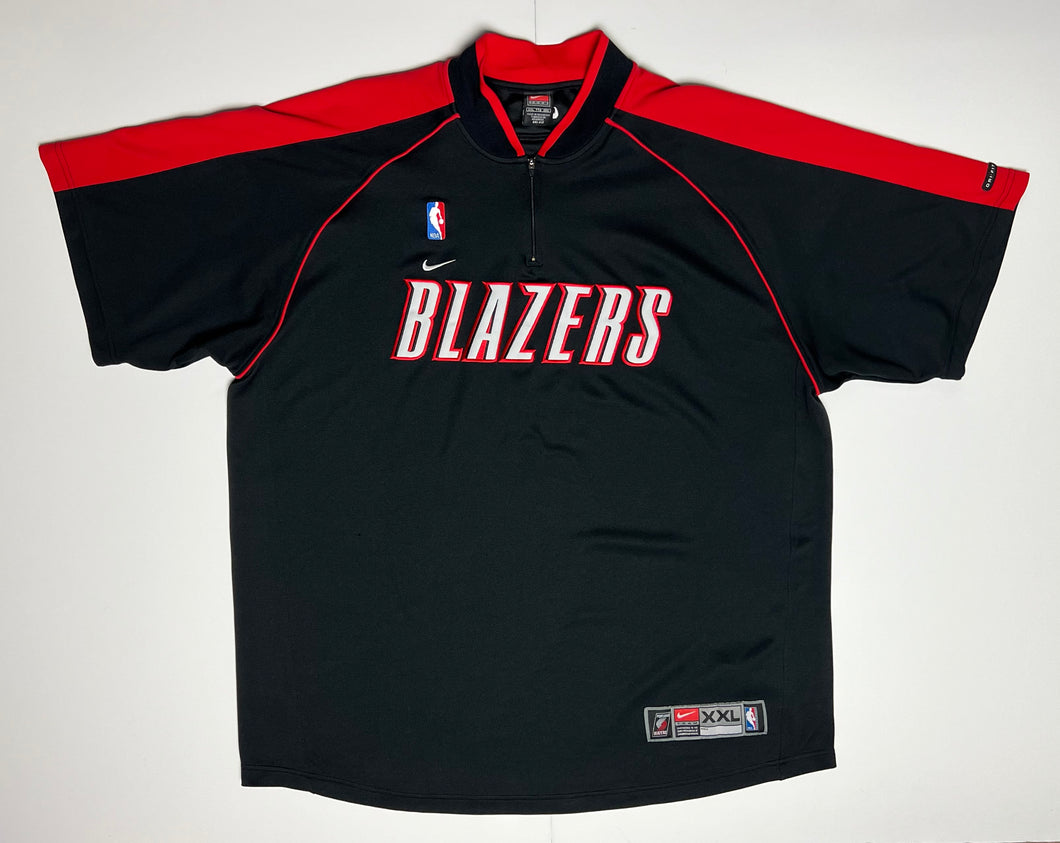 Men’s Pre-Owned Black Nike Portland Trailblazers Short Sleeve Warmup Top, Size XXL