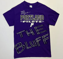 Load image into Gallery viewer, Men’s Pre-Owned Purple Gildan University Of Portland Pilots Custom Painted Short Sleeve Tee, Size Small
