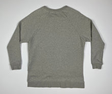 Load image into Gallery viewer, Women’s Pre-Owned Gray Nike Side Slit Crew Neck Sweatshirt With Concealed Zip Pocket On Arm, Size Small
